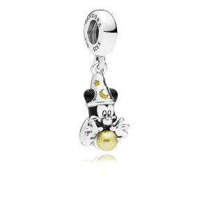 (kép) Disney, PANDORA ezüst függő charm, Varázsló Mickey