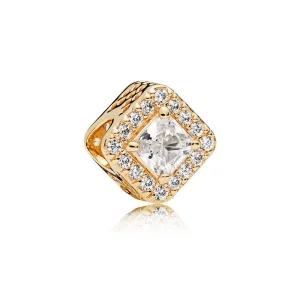 (kép) PANDORA 14 karátos arany charm, Geometriai sugárzás