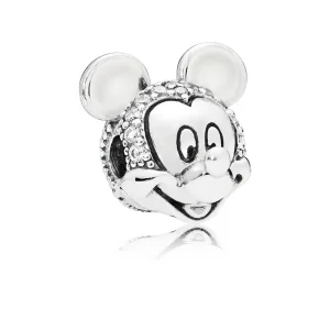 (kép) PANDORA Disney, Csillámló Mickey portré - 797495CZ