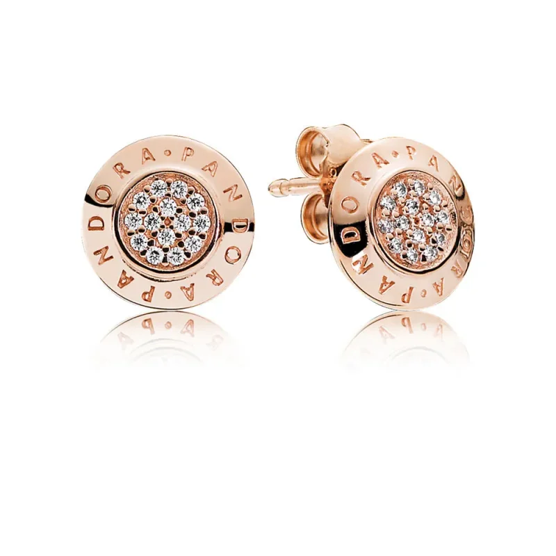 (kép) PANDORA ikonikus gombfülbevaló / FÉM - 280559CZ