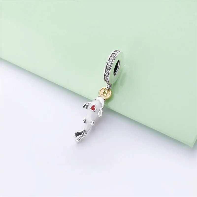 (kép) PANDORA Kéttónusú charm, Jó szerencse ponty - Megtekintés 4