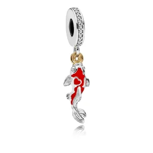 PANDORA Kéttónusú charm, Jó szerencse ponty (kép) PANDORA Kéttónusú charm, Jó szerencse ponty