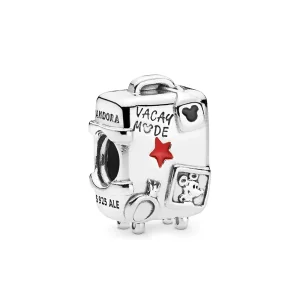 (kép) PANDORA mickey és minnie egér bőrönd charm - 7501057372312P