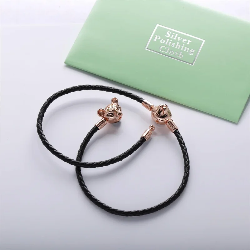(kép) PANDORA Moments oroszlánkirálynő fonottbőr-karkötő - 588053CBK-S - Megtekintés 2