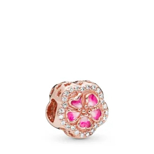 (kép) PANDORA Rose charm, Csillogó őszibarack virág