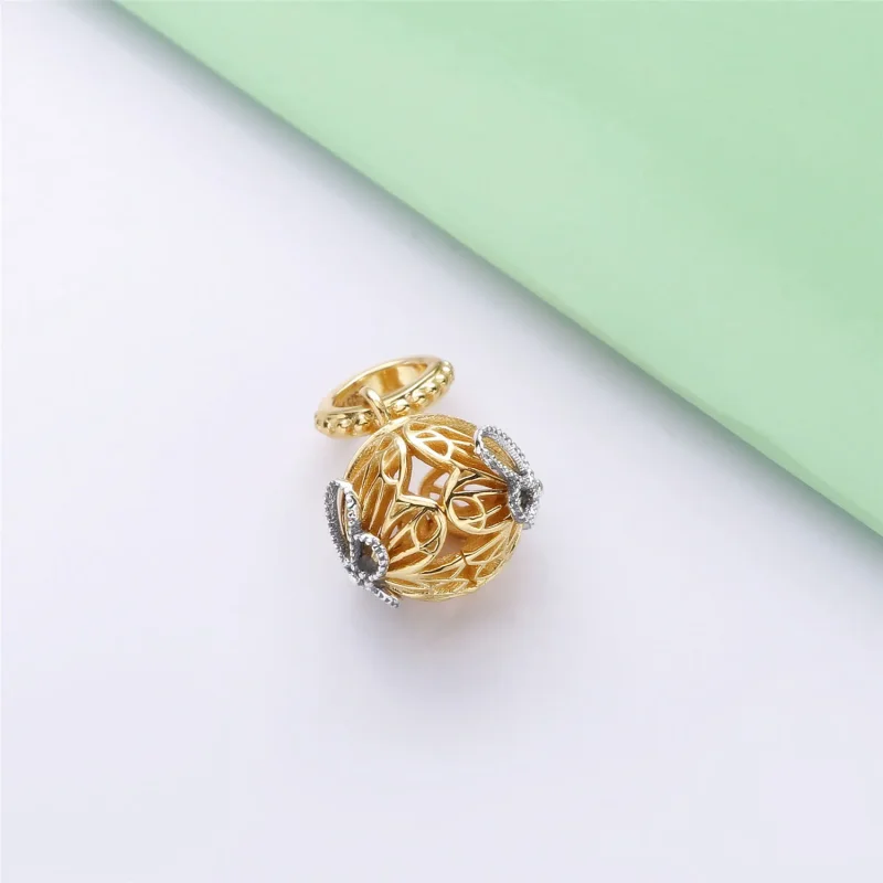 (kép) PANDORA Shine & ezüst függő charm, Áttört pillangók - Megtekintés 4
