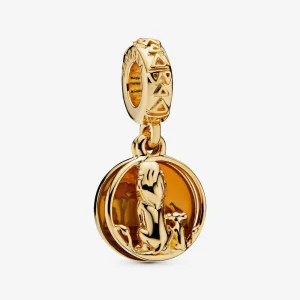 (kép) PANDORA Disney, Oroszlánkirály - Simba és Mufasa a naplementében függő charm - 768639C01