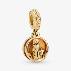 (kép) PANDORA Disney, Simba & Mufasa Naplemente Függő Charm - 768262ENMX