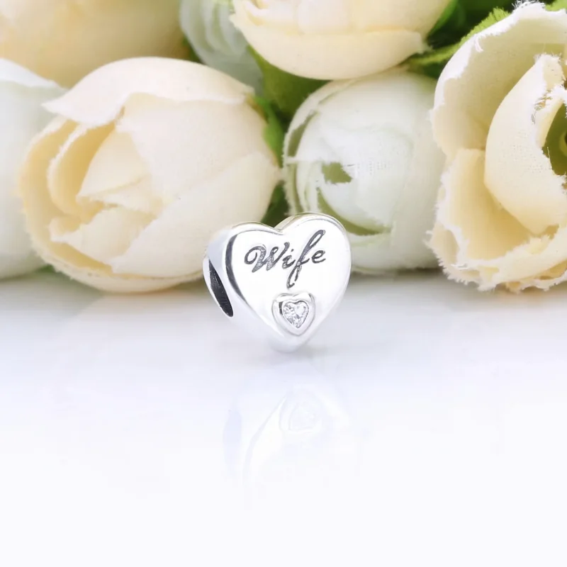 (kép) PANDORA feleség szerelem szív charm - 798249PCZ - Megtekintés 2