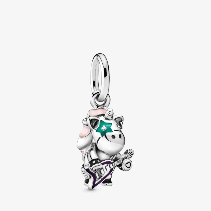 (kép) PANDORA függő charm Egyszarvú Bruno Punk Zenekar - 798320ENMX