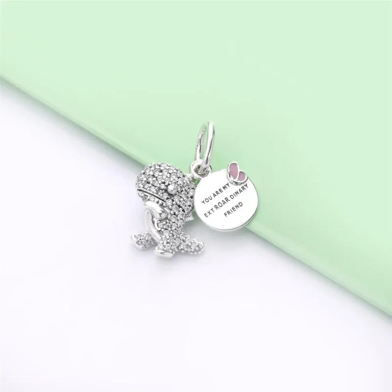 (kép) PANDORA függő charm Pavé Dinosaur - 798186CZ - Megtekintés 2