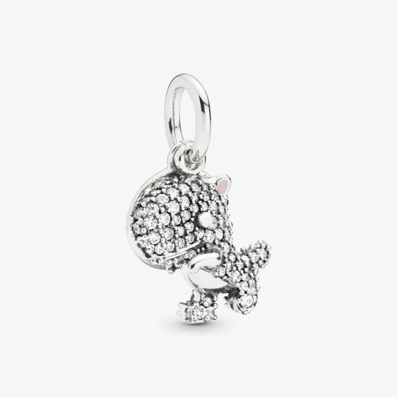 (kép) PANDORA függő charm Pavé Dinosaur - 798186CZ