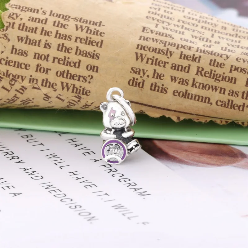 (kép) PANDORA függő charm Theodore Bear Punk Zenekar - 798281ENMX - Megtekintés 2