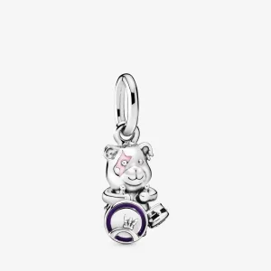 (kép) PANDORA függő charm Theodore Bear Punk Zenekar - 798281ENMX