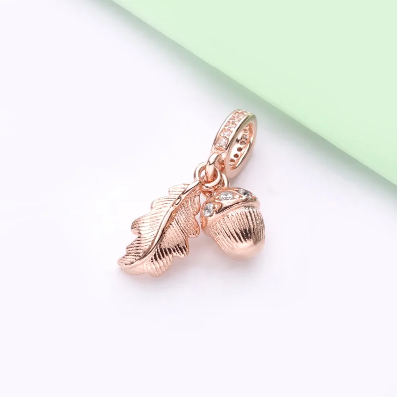 (kép) PANDORA makk és levél függő charm - 788248CZ - Megtekintés 2