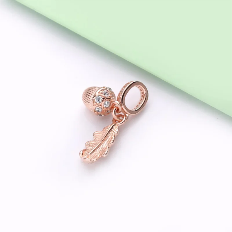 (kép) PANDORA makk és levél függő charm - 788248CZ - Megtekintés 4