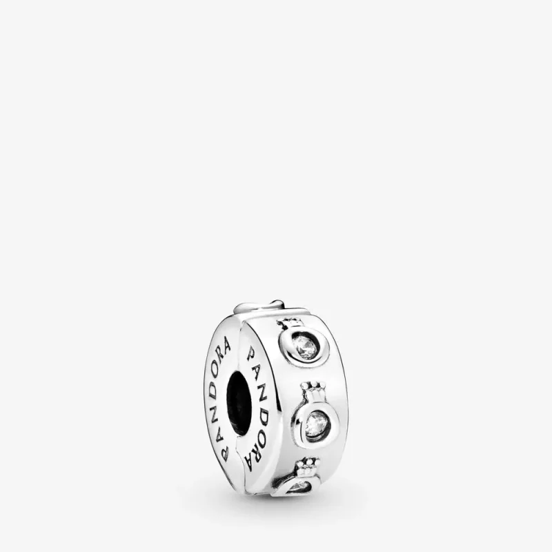 (kép) PANDORA ragyogó koronás "O" klip - 798326CZ