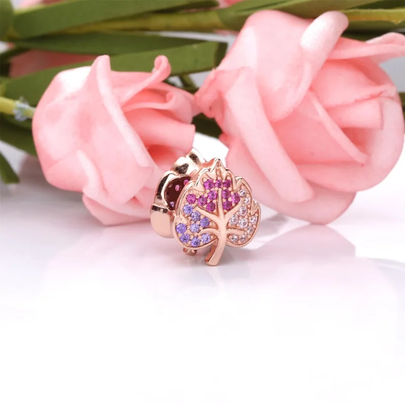 (kép) Szikrázó pavé levél charm - 788322NPMMX - Megtekintés 2
