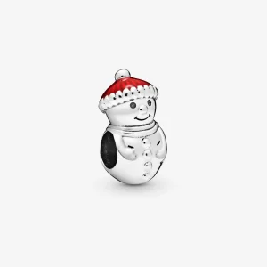 (kép) Mikulássapkás hóember charm - 798478C01