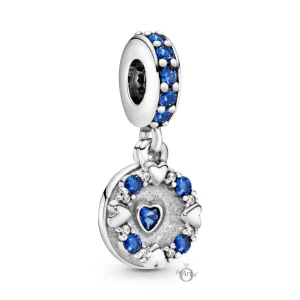 (kép) PANDORA függő charm Szikrázó szívek - 798472C01