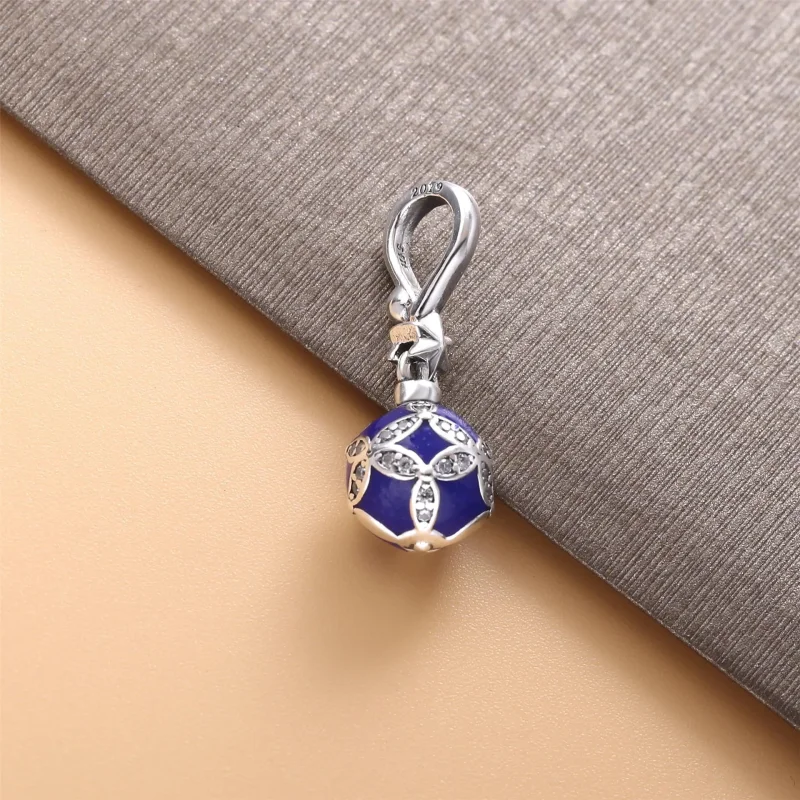 (kép) PANDORA Kék karácsonyfadísz függő charm - 798512C01 - Megtekintés 3