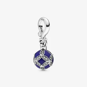 (kép) PANDORA Kék karácsonyfadísz függő charm - 798512C01