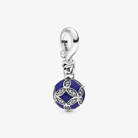 (kép) PANDORA Kék karácsonyfadísz függő charm - 798512C01