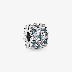 (kép) PANDORA Kék és áttetsző szikrázó csillogás charm 798487C02