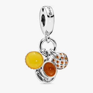 (kép) PANDORA Charm Tojástorta, tej tea és ananászos zsemle - 798355ENMX