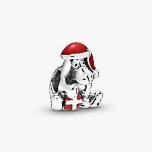 (kép) PANDORA Disney, Eeyore Karácsony Charm - 798449C01
