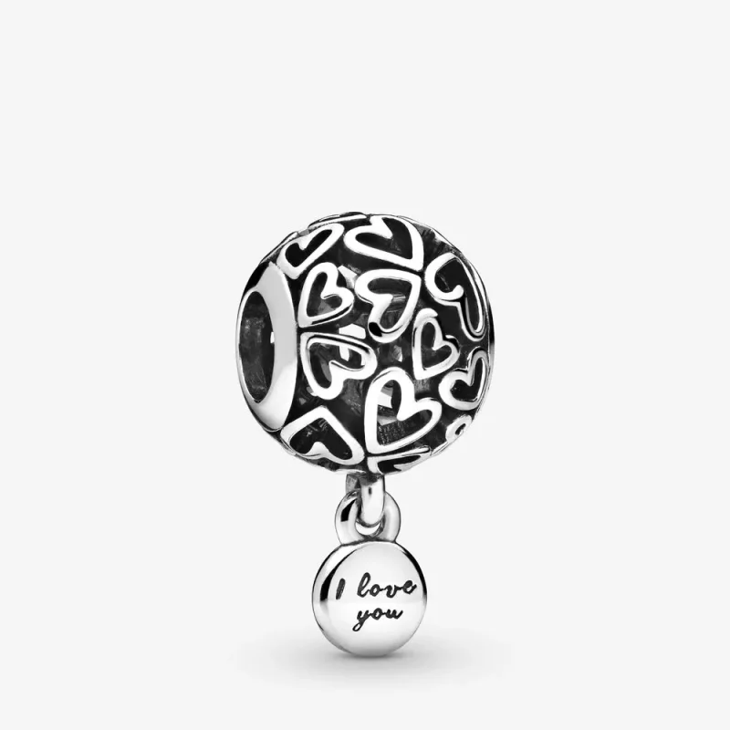 (kép) Áttört Szeretetszív charm - 798606C00