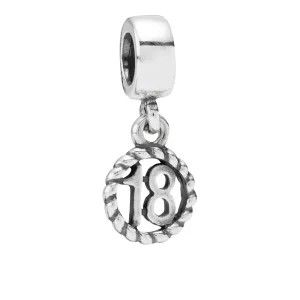 (kép) PANDORA 18 függő charm - Most új, kedvezményes ár! - 790495