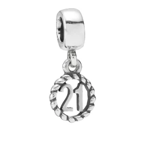 (kép) PANDORA 21 függő charm - Most új, kedvezményes ár! - 790496