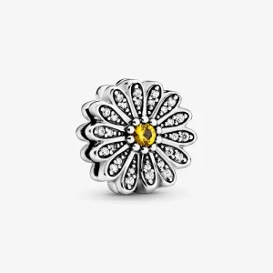 (kép) PANDORA Csillogó százszorszép virág Klip Charm - 798766C01