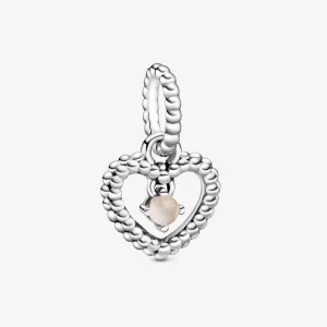 (kép) PANDORA Füstös rózsaszín szív függő charm - 798854C06