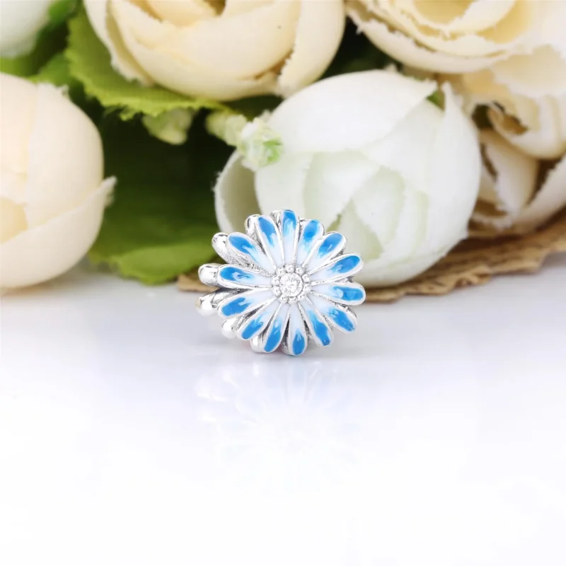 (kép) PANDORA Kék százszorszép charm 798775C01 - Megtekintés 3