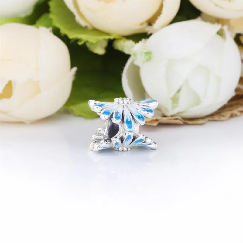 (kép) PANDORA Kék százszorszép charm 798775C01 - Megtekintés 4