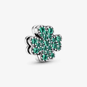 (kép) PANDORA Pavé négylevelű lóhere Klip Charm - 798601C01