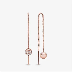 PANDORA Polírozott & Pavé Függő Fülbevalók - 288325CZ (kép) PANDORA Polírozott & Pavé Függő Fülbevalók - 288325CZ