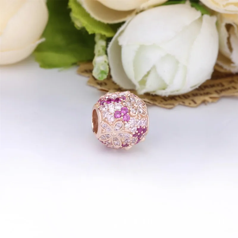 (kép) PANDORA rózsaszín Pavé százszorszép charm - 788797C01 - Megtekintés 2
