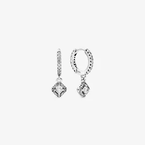PANDORA szögletes elegancia fülbevaló - 298503C01 (kép) PANDORA szögletes elegancia fülbevaló - 298503C01