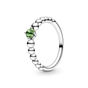 (kép) PANDORA Tavaszzöld gyöngyös gyűrű - 198867C10