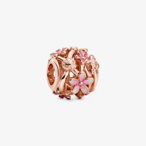 (kép) PANDORA áttört rózsaszín százszorszép charm - 788772C01