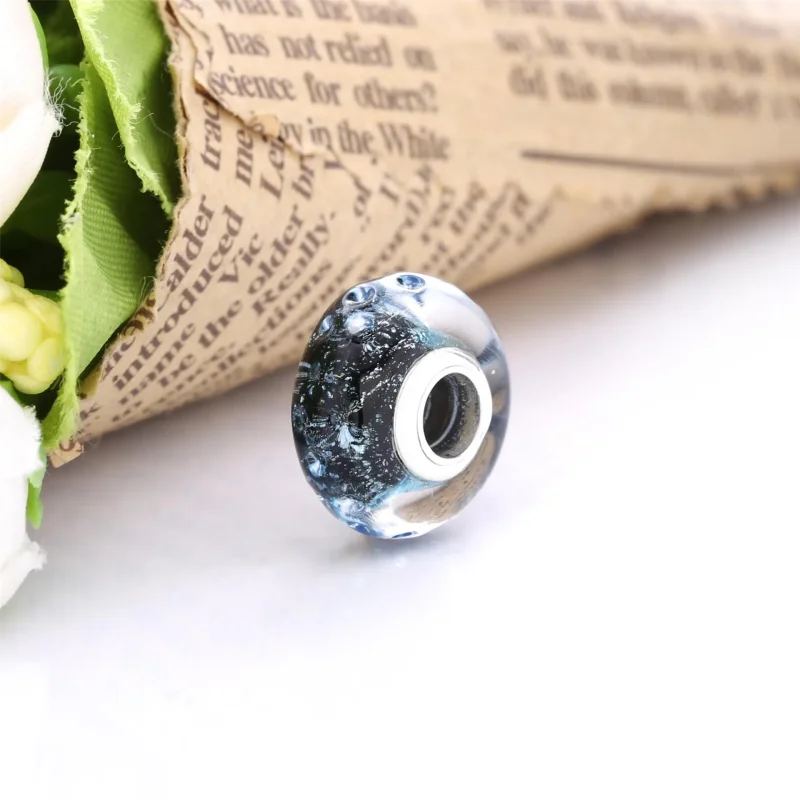 (kép) PANDORA Charm Hullámos sötétkék muránói üveg óceán - 798938C00 - Megtekintés 4
