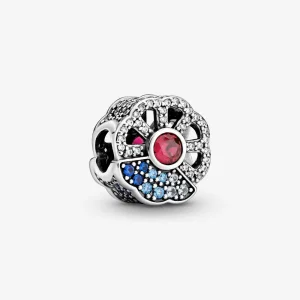 (kép) PANDORA Charm Kék és rózsaszín ventilátor - 798178CZMX
