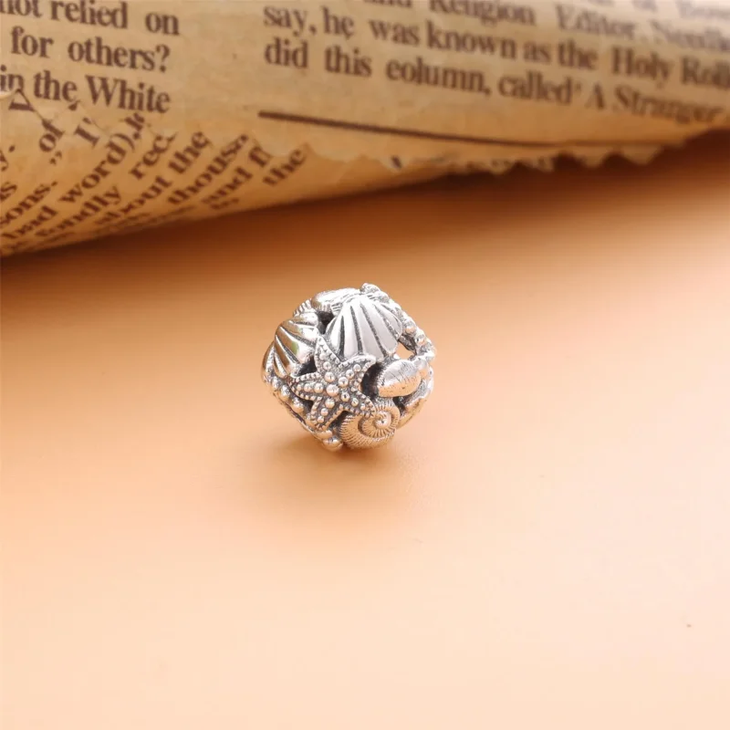 (kép) PANDORA Charm Áttört tengeri csillag, kagyló és szív - 798950C00 - Megtekintés 4
