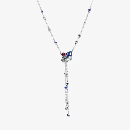 (kép) PANDORA collier nyaklánc Kék és rózsaszín ventilátor - 398183SRUMX-45