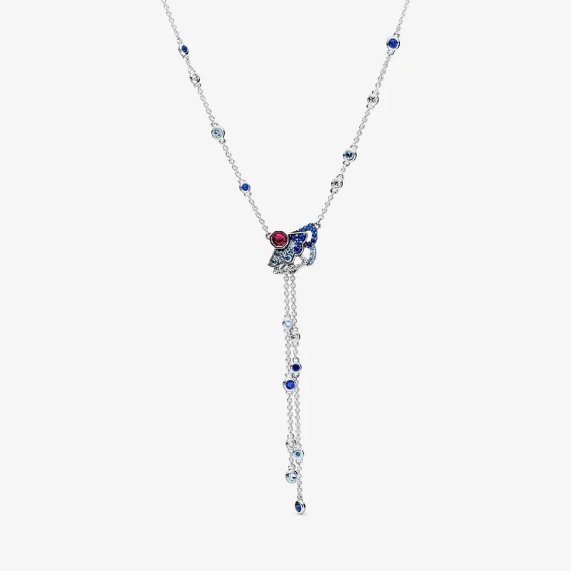 (kép) PANDORA collier nyaklánc Kék és rózsaszín ventilátor - 398183SRUMX-45