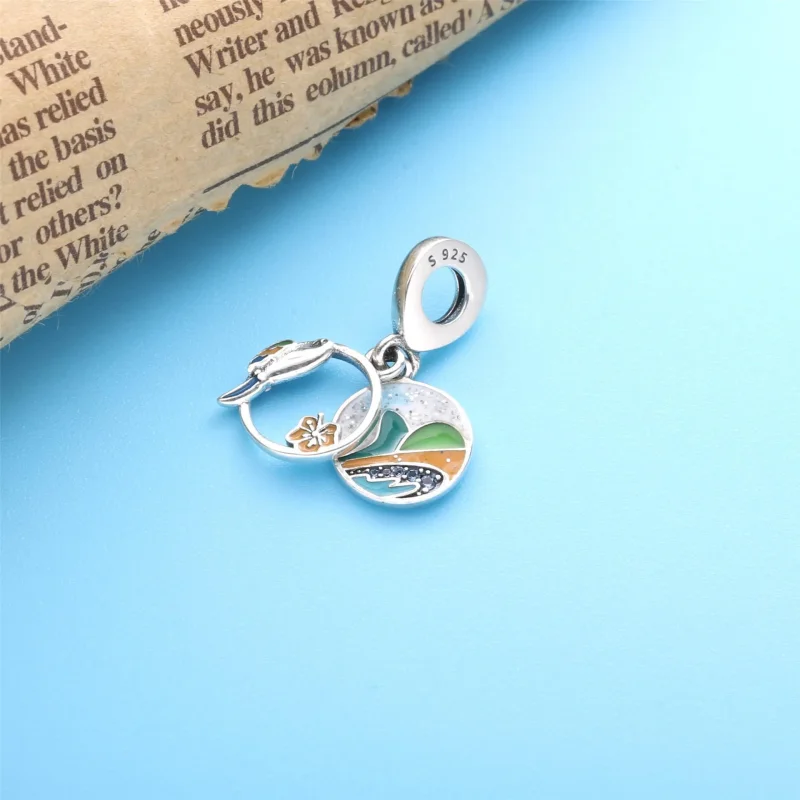 (kép) PANDORA függő charm Brazil strand és papagáj - 798919C01 - Megtekintés 3