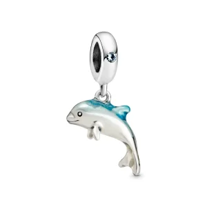 (kép) PANDORA függő charm Csillogó delfin - 798947C01